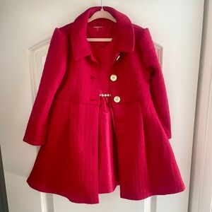 2-Piece Formal Red Dress and Coat Girls Toddler 5